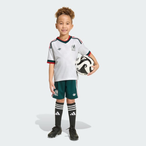 Weißes Mexico 26 Auswärts-Set für Kinder