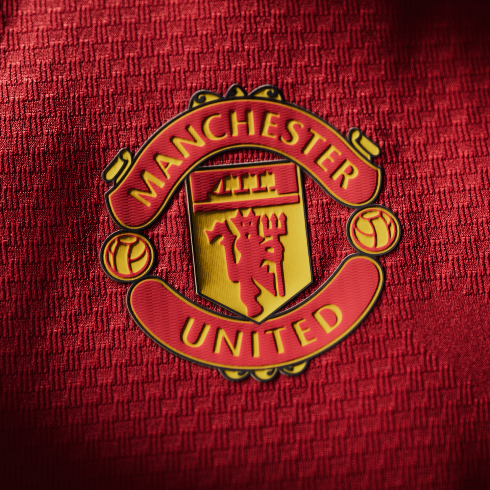Visual mit dem Wappen des neuen Manchester United 26/27 Heimtrikots